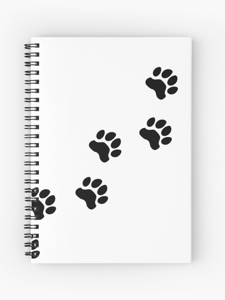 Cuaderno de espiral for Sale con la obra «Huellas de perro, huella