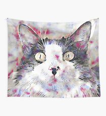 Watercolor Kitty Wall Tapestry