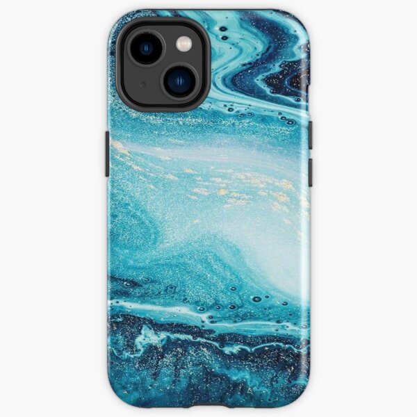 Sea Foam Grün, Blau und Gold Ocean Rapids iPhone Robuste Hülle
