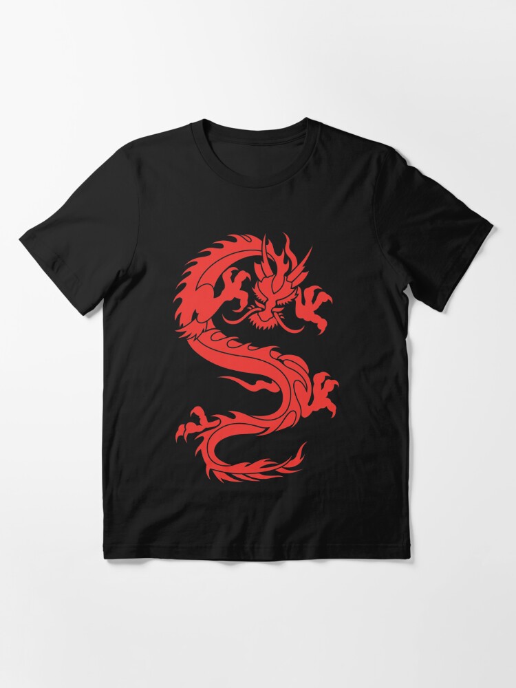 Red Chinese Dragon Martial Arts Kung Fu Design T Shirt By Ryventech Redbubble
