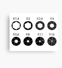 F-stops - Black Metal Print