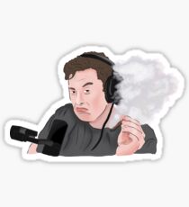 Elon Musk Smoking Weed Meme Sticker