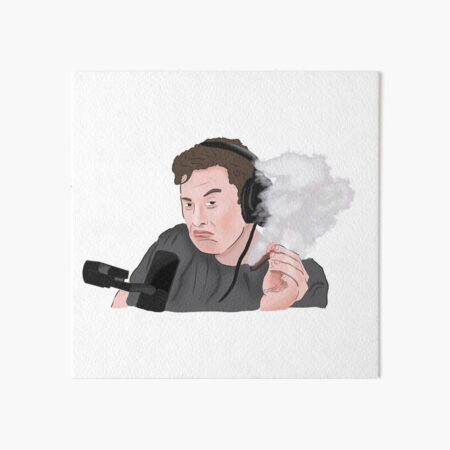 Elon Musk Smoking Weed Meme Art Board Print