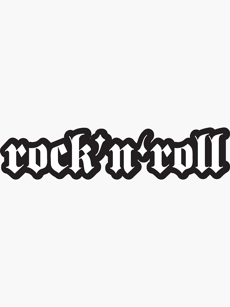 Rock and Roll - Cool Motorcycle Or Rock Helmet Stickers by Bikerstickers