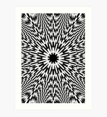 #abstract #pattern #wallpaper #design #texture #black #white #decorative #fractal #art #digital #blue #illustration #graphic #optical #geometric #seamless #star #green #color #monochrome #fabric  Art Print