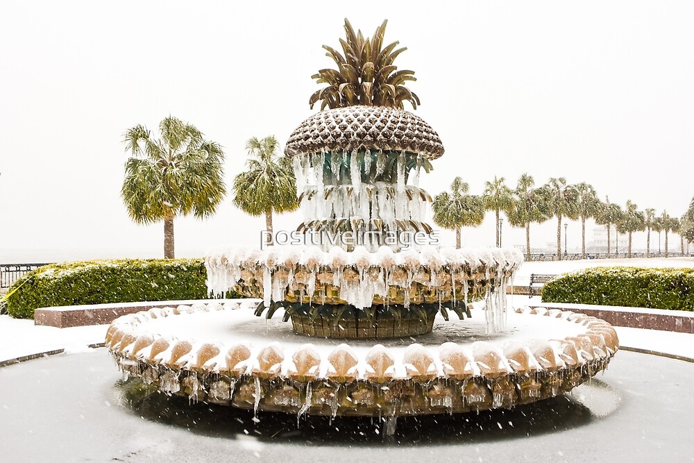 "Pineapple Fountain in Waterfront Park, Charleston, SC" by positiveimages Redbubble