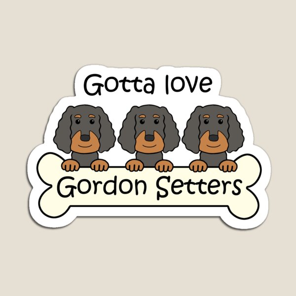 I LOVE MY GORDON SETTERDogs Doggy PuppyCar Automobile Dog Bone Magnet