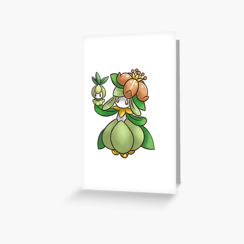 Petilil Lilligant Greeting Card By Wonderawhile Redbubble