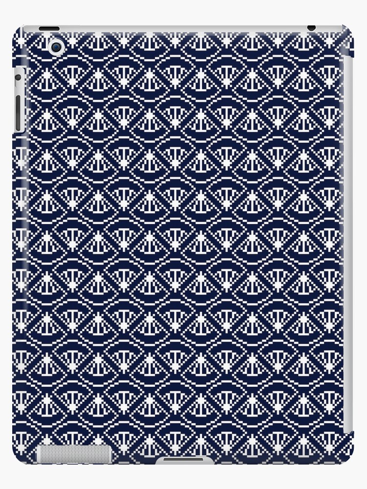 Japanese Pattern Digital Paper, SEAMLESS Blue Sashiko Pattern
