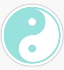 Turquoise Yin Yang Sticker