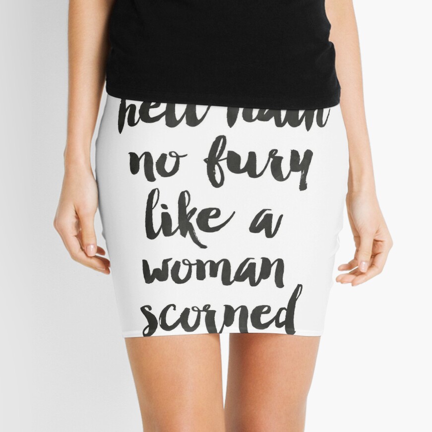 Hell Hath No Fury Like A Woman Scorned Mini Skirt By Lunahaze Redbubble