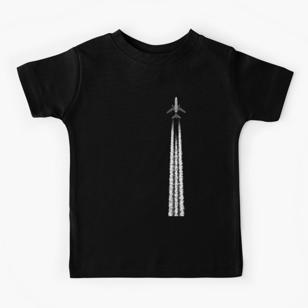 PLANE WITH CONTRAILS Kids T-Shirt