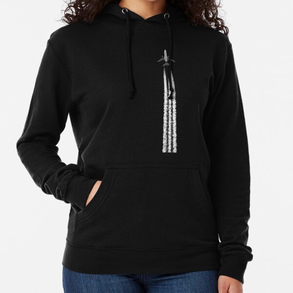PLANE WITH CONTRAILS Lightweight Hoodie