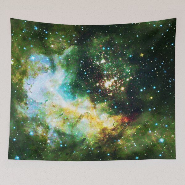 Item preview, Green Galaxy - Infinite Flower of Life Pattern - Westerlund 2 — Hubble’s 25th Anniversary Image (Color Enhanced) designed and sold by SirDouglasFresh.