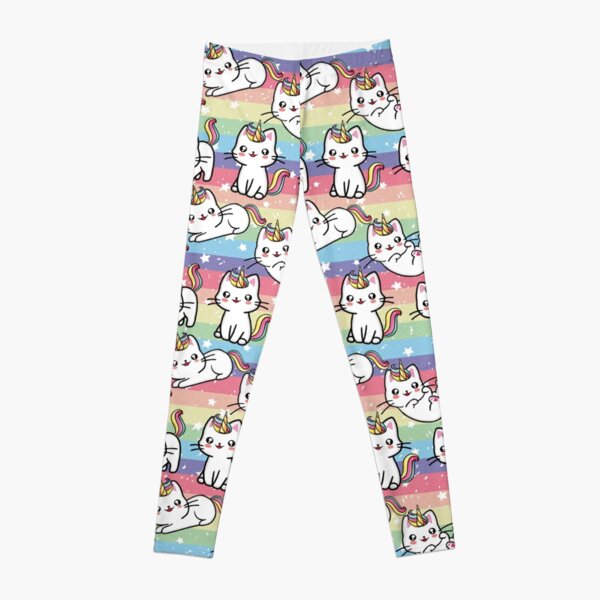 A Little Unicorny Leggings Fat Cat Lifestyle Unicorn Leggings Cute