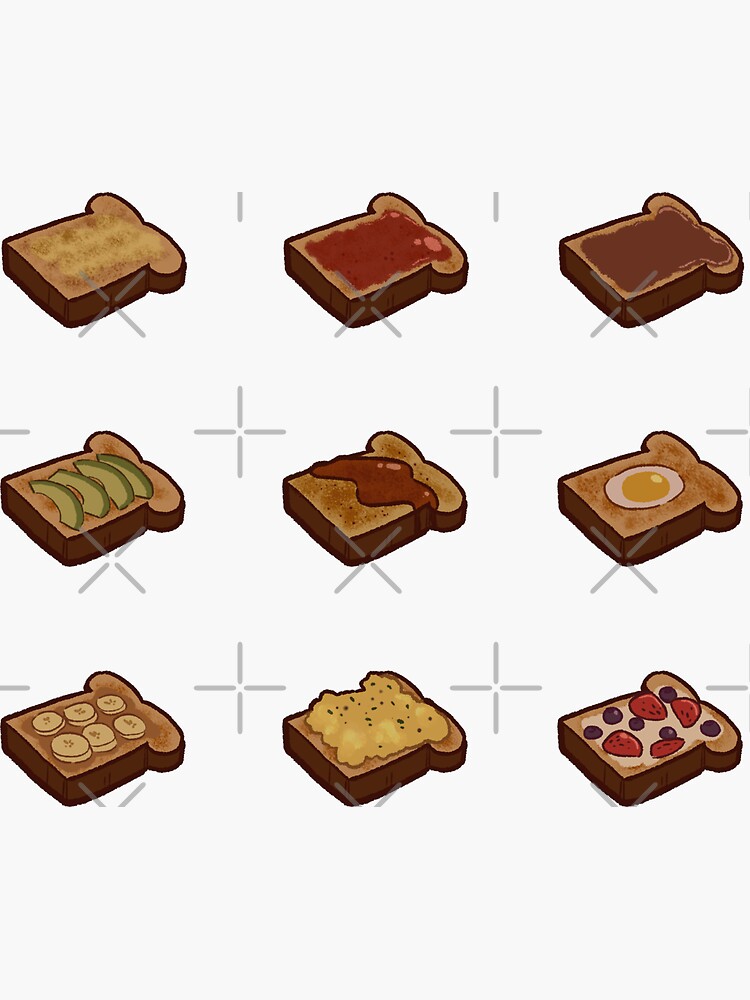 “Toast Set” Sticker for Sale by unicronpotato | Redbubble