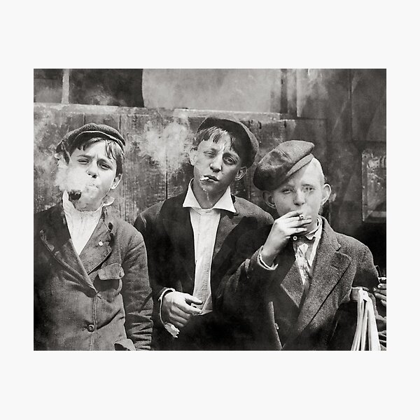 Newsies, 1910. Vintage Photo Photographic Print