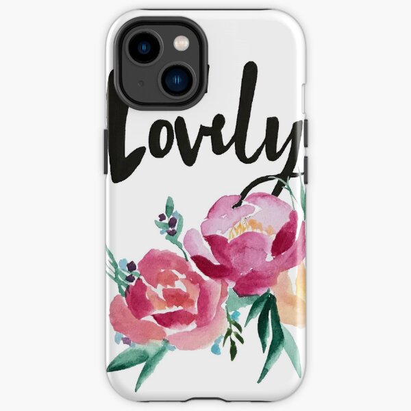 Watercolour flowers "Hey Lovely" iPhone Tough Case