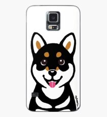 Happy Kuro Shiba Inu Smiling Case/Skin for Samsung Galaxy
