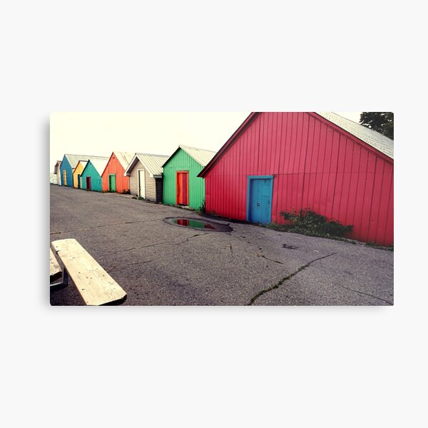 old boathouses at the warf Metal Print