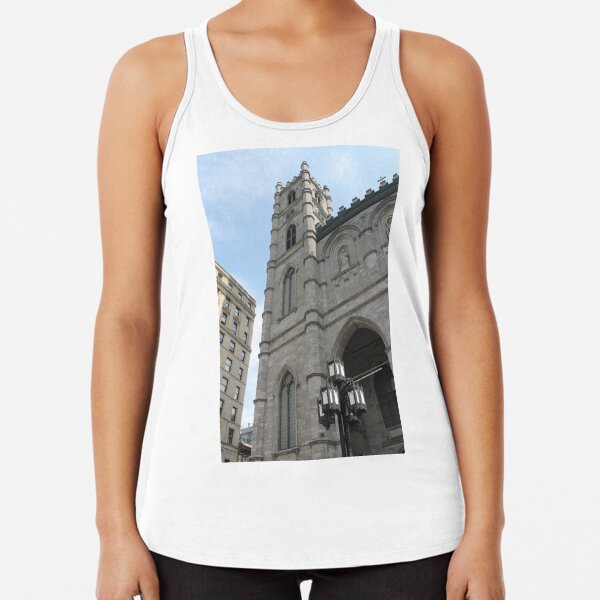 church cathedral architecture building religion tower gothic france europe old city catholic landmark religious portugal travel facade sky history stone ancient monument medieval st tourism Racerback Tank Top