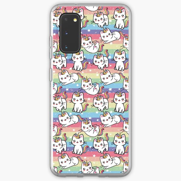 Caticorn Rainbow Pattern Design Samsung Galaxy Soft Case