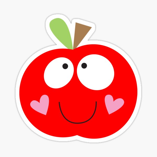 Happy Apple Red Sticker