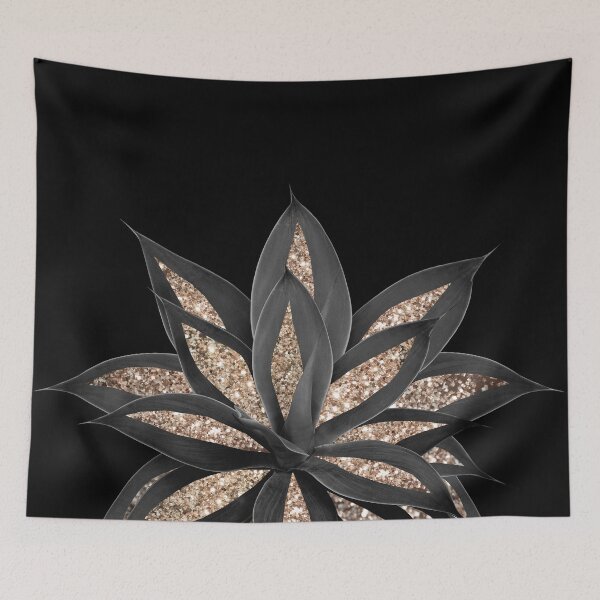 Item preview, Gray Black Agave with Gold Glam #1 (Photo of Glitter Only - Not Reflective) designed and sold by Anita's & Bella's Art.