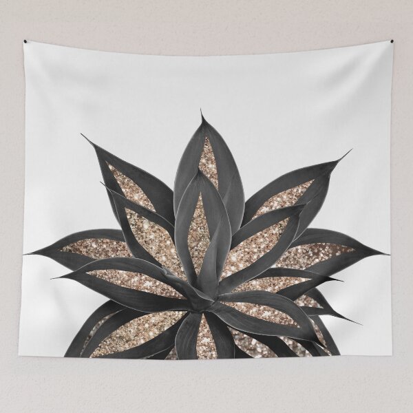 Item preview, Gray Black Agave with Gold Glam #2 (Photo of Glitter Only - Not Reflective) designed and sold by Anita's & Bella's Art.