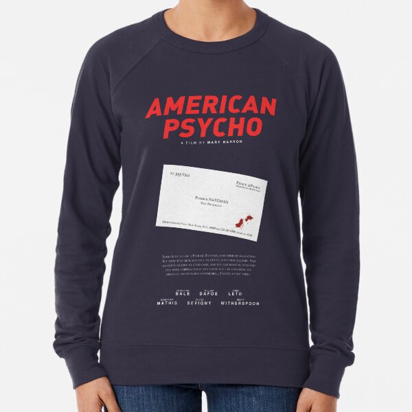 American Psycho - Bateman's blood-smeared business card Lightweight Sweatshirt