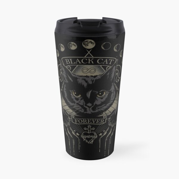 Black Cat Cult Travel Coffee Mug