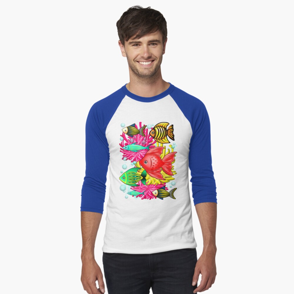 Item preview, Baseball ¾ Sleeve T-Shirt designed and sold by BluedarkArt.