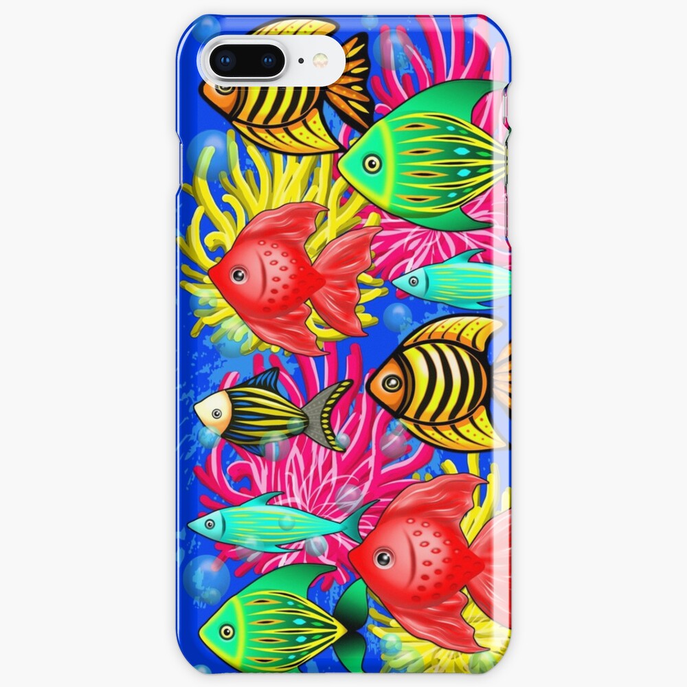 Fish Cute Colorful Doodles iPhone Case & Cover