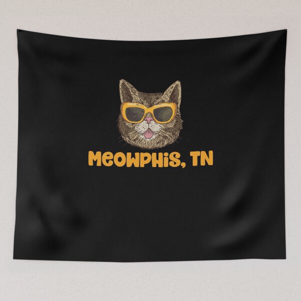 Item preview, Meowphis (Memphis) Tennessee Funny Cat Pun designed and sold by Jockeybox.