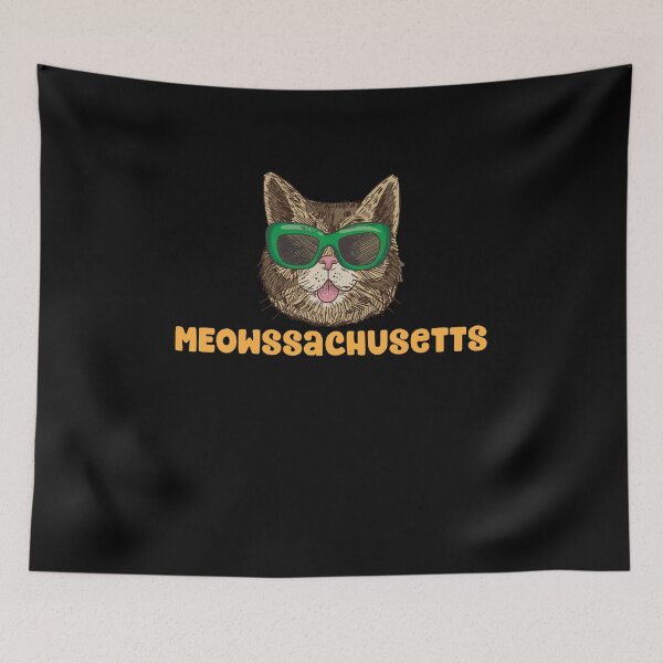 Item preview, Meowssachusetts (Massachusetts) Funny Cat Pun designed and sold by Jockeybox.