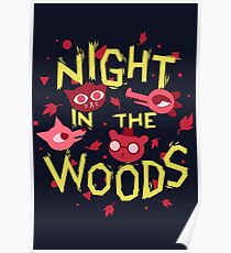 Night in the Woods - all characters night version Poster