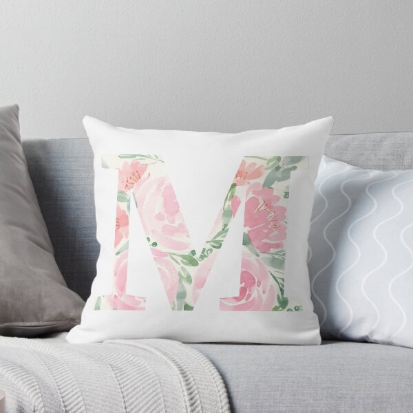 Artikelvorschau, Aquarell Blumenbuchstabe M entworfen und verkauft von harpleydesigns.