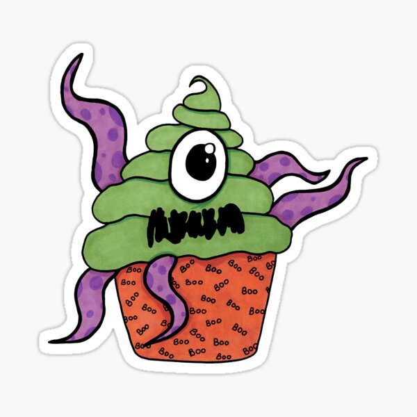 Cupcake Monster Sticker