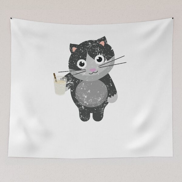 Item preview, Funny Cat Drinking Eggnog Cat Lover designed and sold by shoppzee.
