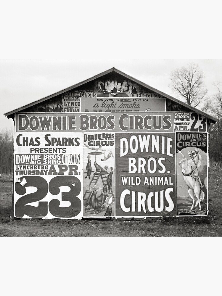"Circus Billboards, 1936. Vintage Photo" Sticker for Sale by