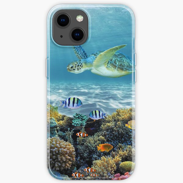 Aquatic Coral Reef Background iPhone Soft Case