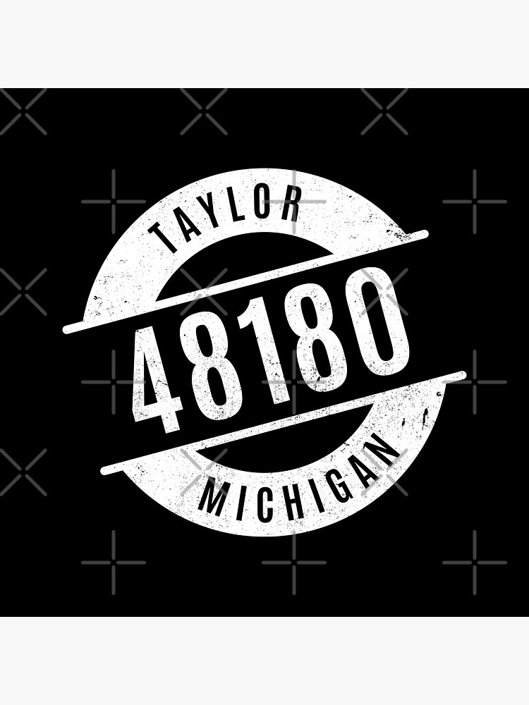 "Taylor Michigan 48180 Zip Code" Sticker by creativecurly Redbubble