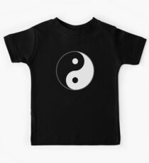 Yin Yang, inverted, Chinese, China, symbol, Tai Chi, Martial Art, MMA, on BLACK Kids Tee