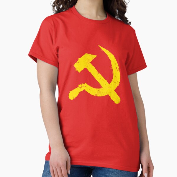 Item preview, Russian Communist "Hammer & Sickle" emblem (yellow) designed and sold by BetterDIY.