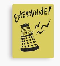Dalek Doctor Who Stencil-Style Illustration Canvas Print