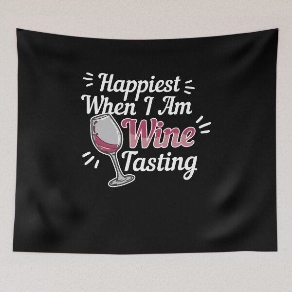 Item preview, Wine Lover Happiest When I Am Wine Tasting Gift Idea designed and sold by haselshirt.