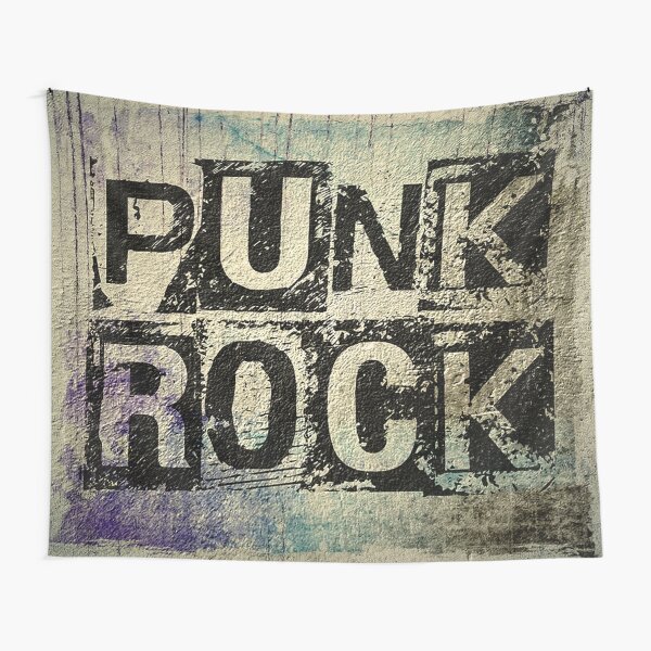 Punkrock - Schwarzer Grunge-Block Wandbehang