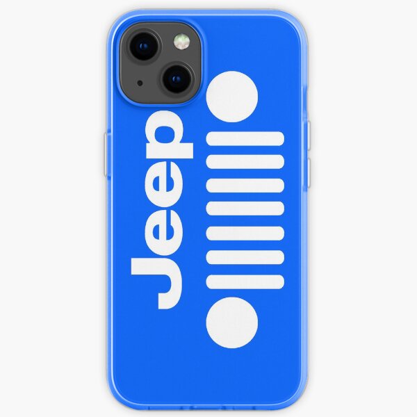 Étui pour iPhone électrique bleu Jeep Grill Coque souple iPhone