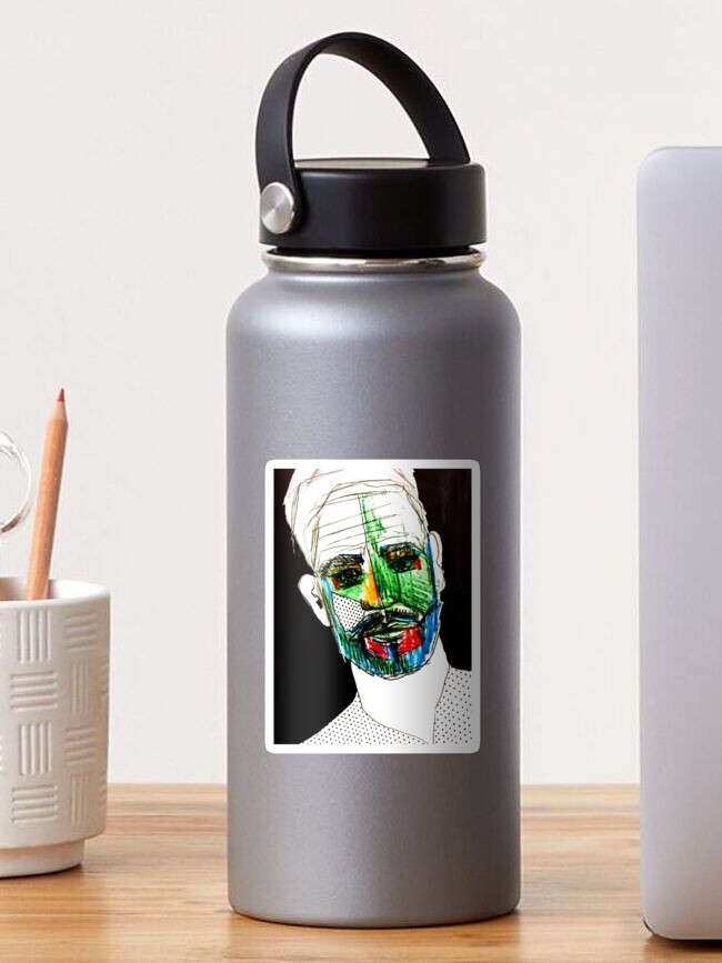 Thumbnail 1 of 3, Sticker, BAANTAL / Hominis / Faces #9 designed and sold by ManzardCafe.