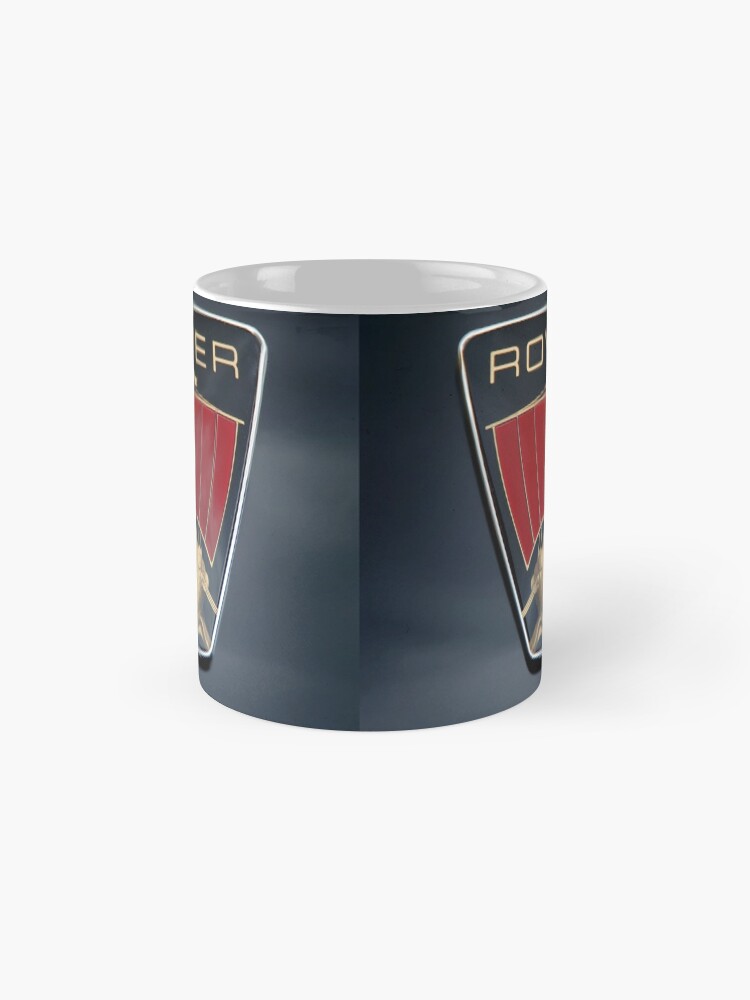 Alternate view of Classic Rover P6 Viking ship badge (black background) Mug